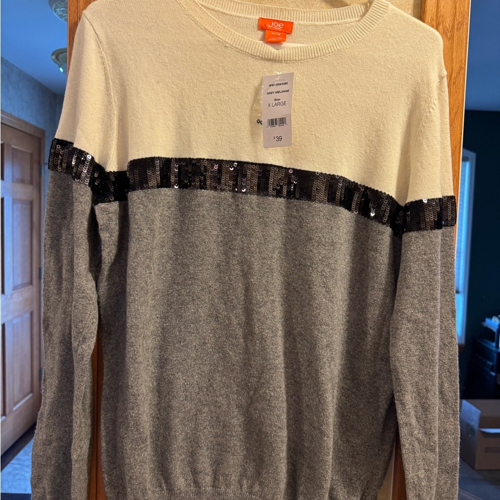 Joe Fresh sequined sweater NWT